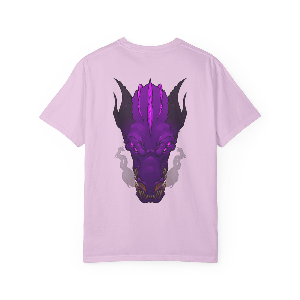 Purple Dragon Head Graphic T-Shirt