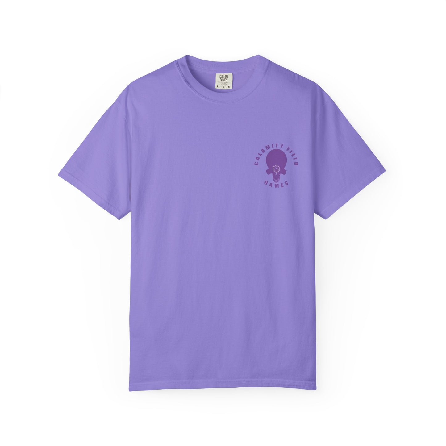 Vampire Skull Graphic T-Shirt — "Galactic Mind" Purple Skull Back Print