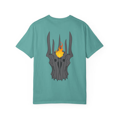 Fiery Eye Helmet T-Shirt — Fiery Back Graphic