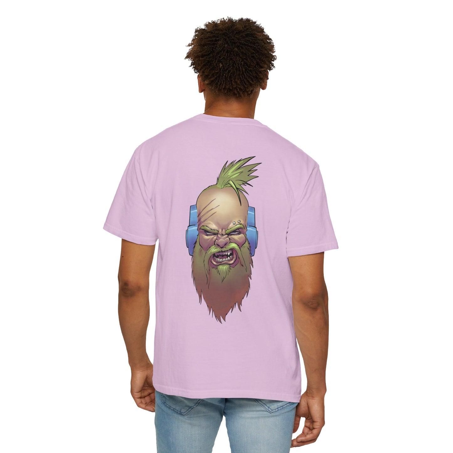 Wolf Space Man Head Graphic T-shirt