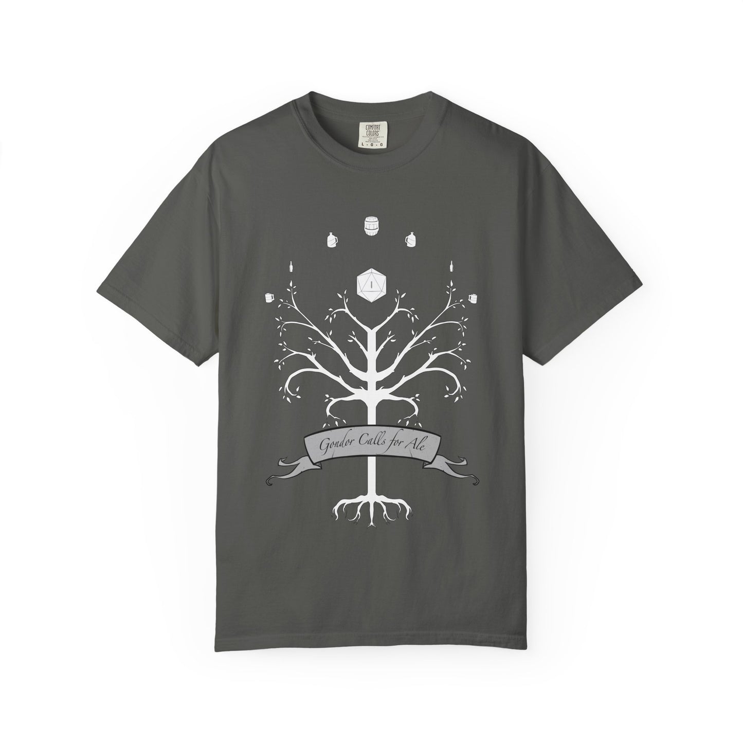 Gondor Calls for Ale White Tree Tee