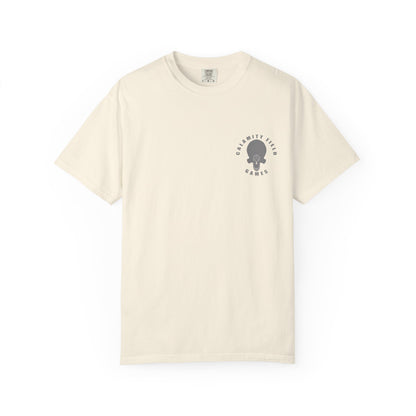Fiery Eye Helmet T-Shirt — Fiery Back Graphic