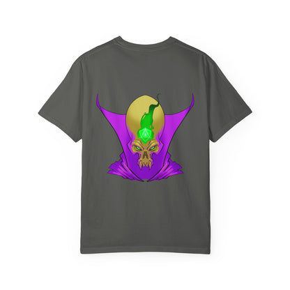Vampire Skull Graphic T-Shirt — "Galactic Mind" Purple Skull Back Print