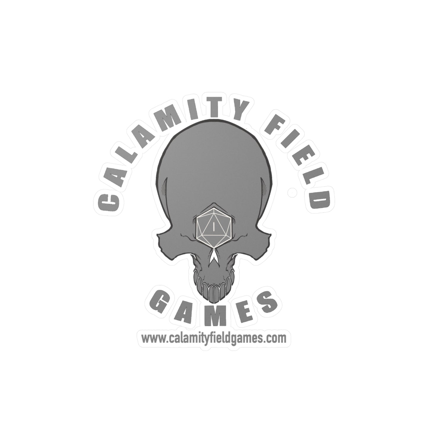 Skull Logo Vinyl Sticker — Calamity Field Games Kiss-Cut Decal