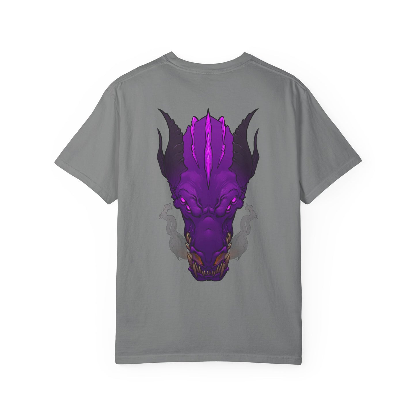 Purple Dragon Head Graphic T-Shirt