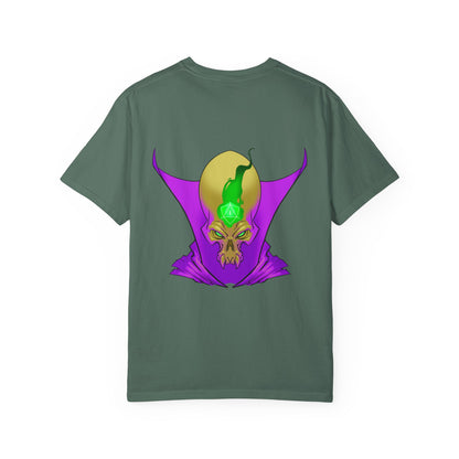 Vampire Skull Graphic T-Shirt — "Galactic Mind" Purple Skull Back Print