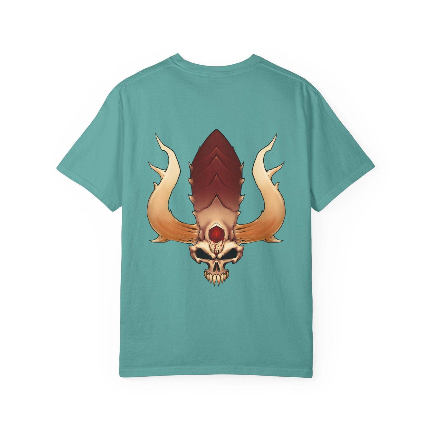 Rage Monster Skull T-Shirt — Gothic Skull with Antlers Graphic Tee
