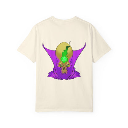 Vampire Skull Graphic T-Shirt — "Galactic Mind" Purple Skull Back Print